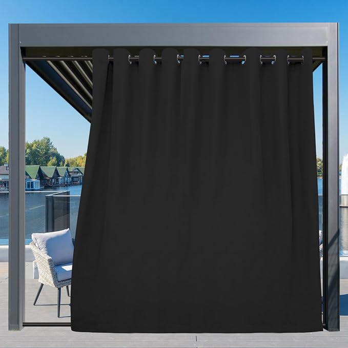 Easy-Going Outdoor Curtains for Patio 1 Panel, 150x96 inch, Weatherproof - Image 3