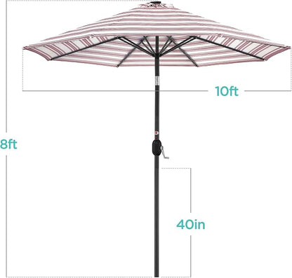 Best Choice Products 10ft Solar Polyester LED Lighted Patio Umbrella w/Tilt - Image 7