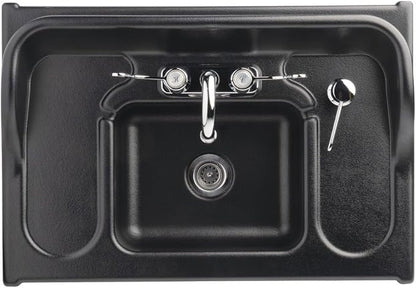 Ozark River Portable Sinks Premier Maple, Maple Laminate-ABS Sink, Mobile Self Contained Sink, Mobile Hand Washing Station, Portable Sink with Hot Water, Portable Sink Hand Wash Station, 110V