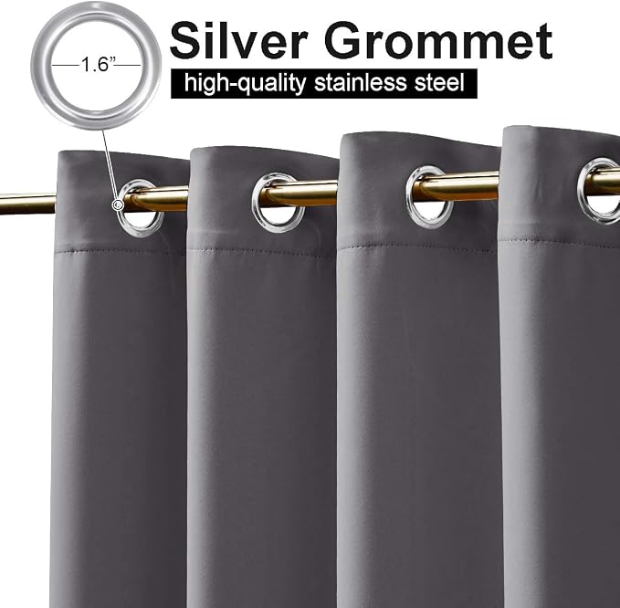 NICETOWN 2 Panels Outdoor Curtains Waterproof Extra Long 108 - Image 3