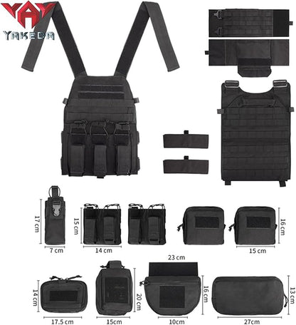 YAKEDA Tactical Outdoor Training Vest - Molle Vest With Multi-Functional Pouches For Training, Hunting & Hiking