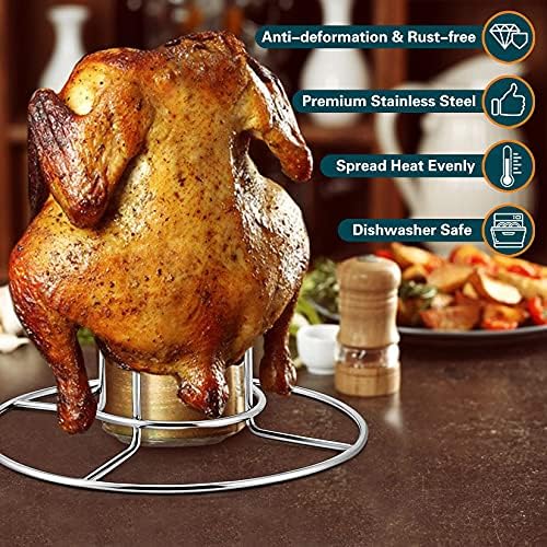 P&P CHEF 2Pcs Beer Can Chicken Holder, Butt Chicken Stand - Image 7
