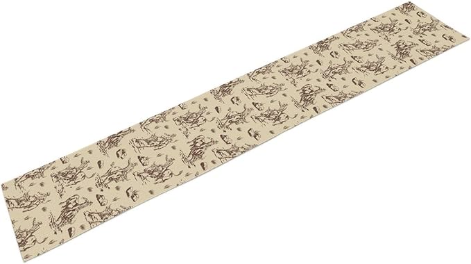 Western Desert Cowboy Table Runner, Seasonal Spring Fall Kitchen Dining Table Decoration for Indoor Outdoor Home Party Dinner 13x70in