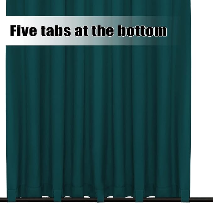 Easy-Going Outdoor Curtains for Patio 1 Panel, 110x108 inch, Teal | Waterproof - Image 4