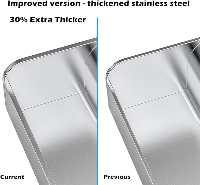 Skyflame Universal Stainless Steel Griddle Flat Top Plate with Even Heating Bracing for BBQ Charcoal/Gas Grills, Camping, Tailgating, and Parties 17" x 13"