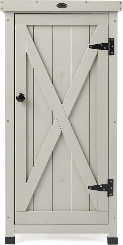 Outdoor Storage Cabinet for Patio, Garden Potting Bench Table - Image 4