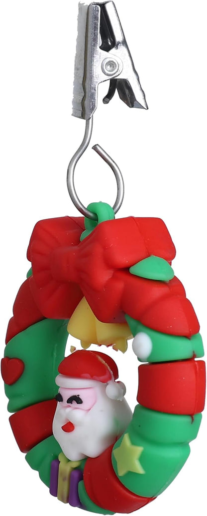 TwoFish Home Set of 4 Xmas Garland Tablecloth Weight Clamps Xmas Garland Decoration Tablecloth Weight Clamps Pack of 4