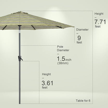 Tempera Patio Market Outdoor Table Umbrella - Image 7