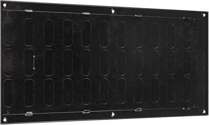 Vent Systems 16" x 8" Inch Metal Air Return Vent Cover - Black Adjustable Return Air Grill - Open/Close Air Supply Intake Vents for Home Wall and Ceiling - HVAC Wall Grille for Indoor and Outdoor Use