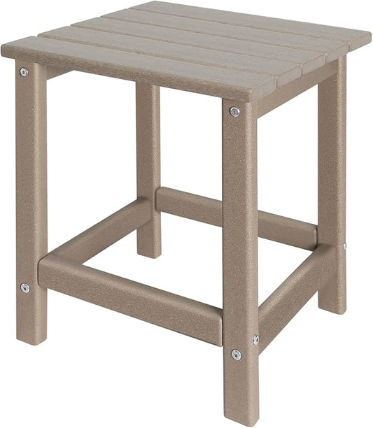 Outdoor Side Tables Adirondack, HDPE Small Table for Patio,Outside End Table for Porch, Deck, Pool, Weather Resistant/Easy Maintenance