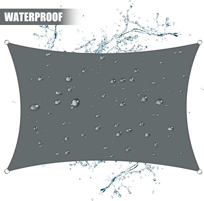 Neween Waterproof Sun Shade Sail Rectangle UV Block Canopy - Image 2