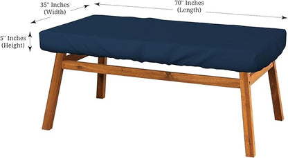 Covers & All Rectangle Table Top Cover, 12 Oz Waterproof UV & Weather Resistant Patio Table Cover, Outdoor Table Cover for Patio Furniture (70" L x 35" W x 5" H, Blue)