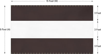 Covers & all Outdoor Clear Panel Curtain, 12 oz Vinyl Outdor Curtains for Patio, Waterproof & Weather Resistant Tarp with Brass Grommets for Pergola, Porch, Gazebos, Balcony (9'H x 15'W Feet, Coffee)