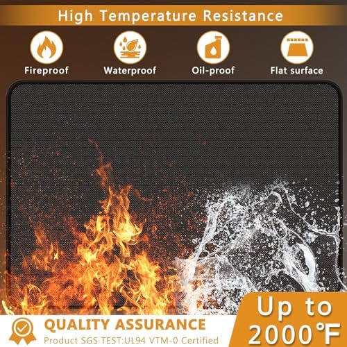 Anze Under Grill Mat for Outdoor Grill, 48 x 90 in，Black - Image 3