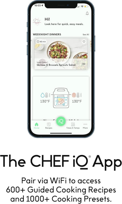 CHEF iQ Smart Pressure Cooker with WiFi and Built-in Scale - Easy-to-Use 10-in-1 Multicooker with 500+ Guided Recipes - Rice Cooker, Slow Cooker, Instant Meals for Foodies - 6 Quart - Family Size