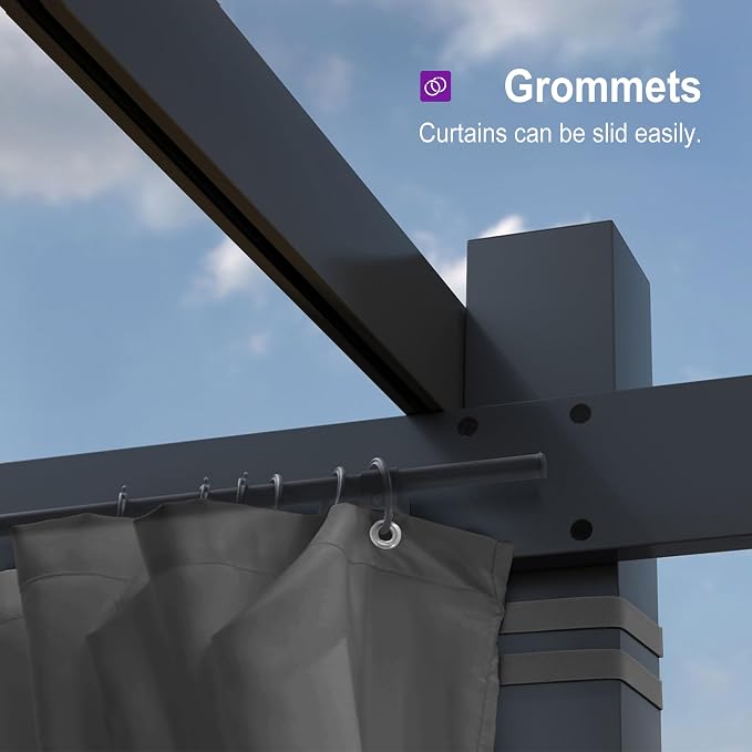 PURPLE LEAF Outdoor Aluminum Pergola 10'x13' - Image 8