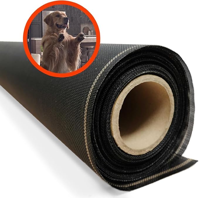 Super Screen 20/20 No-See-Um Screen - (96 in x 50 ft) - Weather & Pet Proof Screen - Porch & Patio Screen - Durable Screen Mesh Roll - Window Screen Replacement Bug Mesh - Dog & Cat Proof Screen
