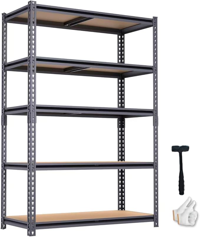 Heavy Duty Storage Rack, 35.55''×16''×72'' Outdoor Storage Shelves, Free by Unknown