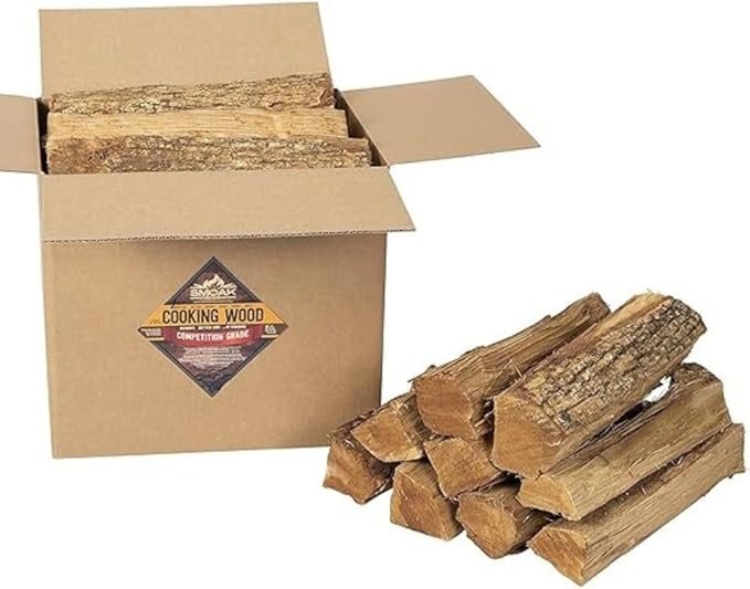 Smoak Firewood’s 16inch Length Premium USDA Certified Kiln Dried Cooking Wood & Firewood Logs – Used for Grills, Smokers, Pizza ovens, stoves, firepits or fireplaces (Maple – 60-70lbs 16inch Wood)