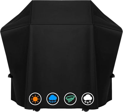 Heavy Duty Grill 600D Cover Fit for Napoleon 425 Series 61527 Grill and 525 Series 61427 Rogue Grill, All Weather Protection Waterproof Cover Black