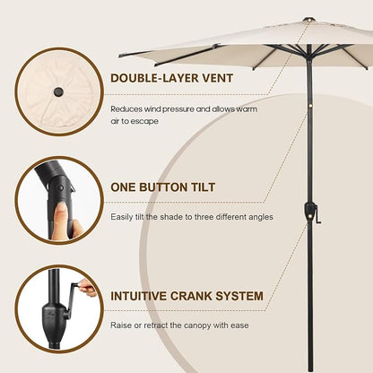 Abba Patio 11FT Lyon Outdoor Patio Umbrella Outdoor Table Umbrella - Image 2