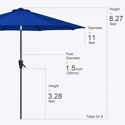 Tempera Patio Market Outdoor Table Umbrella - Image 8