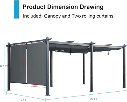 12 x 20 ft Outdoor Pergola - Image 3