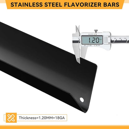17.5 Inch Flavorizer Bars for Weber Genesis for Genesis E310, E320, E330, S310, S320, S330, Replacement for Weber Genesis Grill Parts 7620, 5 PCS, Porcelain-enameled