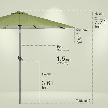 Tempera Patio Market Outdoor Table Umbrella - Image 7