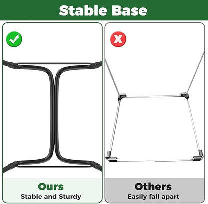 Outdoor Trash Bag Holder Metal Garden Trash Bag Holder for Yard Waste Stand Holds 30-45 Gallons Leaf Bag Holder with 4 Clips for Leaves Camping Lawn Party Weeding Yard Gardening（1pcs+4clips）