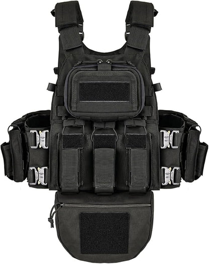YAKEDA Tactical Outdoor Training Vest - Molle Vest With Multi-Functional Pouches For Training, Hunting & Hiking