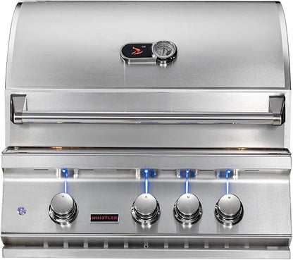 Whistler 28-inch Built-in 3-Burner Propane Gas Grill with Rear Infrared Burner & Grill Lights