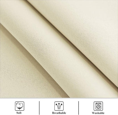 Patio Curtains Outdoor W52 x L84 Inch Natural Beige, 1 Panel | Heavy Duty - Image 5