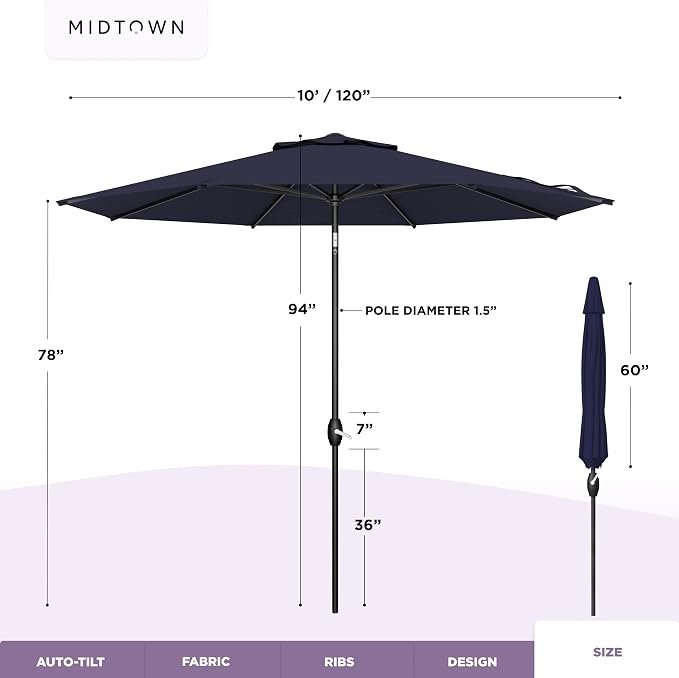 Midtown Umbrellas The Lean Patio Umbrella - Image 6