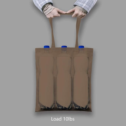 TOPDesign 24-Pack Economical 16"x15" Brown Cotton Tote Bag, Lightweight Medium Reusable Grocery Shopping Cloth Bags, Suitable for DIY, Advertising, Promotion, Gift, Activity