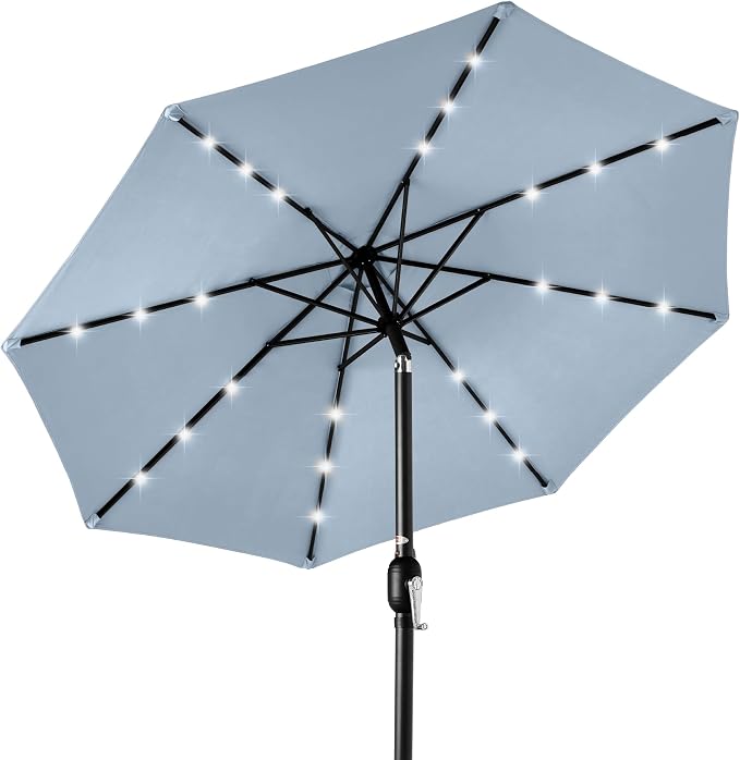Best Choice Products 10ft Solar Polyester LED Lighted Patio Umbrella w/Tilt by Unknown