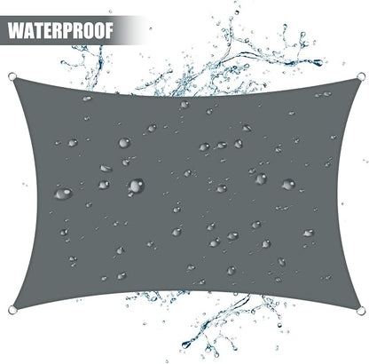 Neween Shade Sails, Waterproof Sun Shade Sail Rectangle UV Block Canopy Sun - Image 2