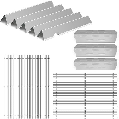 Grill Replacement Parts for Weber Genesis II GS4 Grill Parts, 66032 Flavorizer Bars,66095 Cooking Grates 66795 Heat Deflector for Weber Genesis ii E-310 E-315 S-335 Stainless Steel