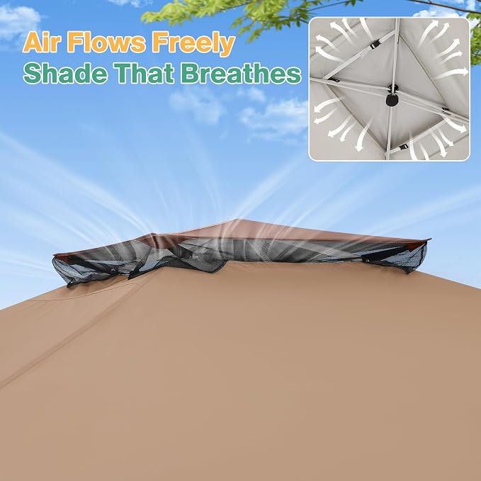 C0BIZI Gazebo 10x15 Pop up Canopy, Gazebos on Clearance-Canopy Tent - Image 4