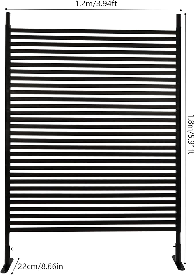 Outdoor Privacy Fence Screen, Privacy Fence Screen for Outside Decorative Privacy Screen Fence Panels, 3.94 ft W x 5.91 ft H Tall Divider for Outdoor Garden Backyard Patio Decorative, Brown, 1PC