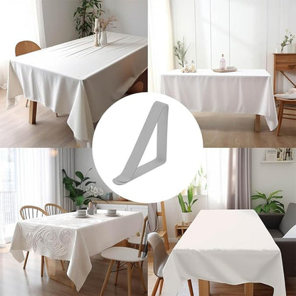 Large Tablecloth Clips Stainless Steel Rust Proof Table Cloth Clips Table Clips for Home, Restaurants, Picnic, Party, Dining Tables - Fits Up to 2.6 Inch Thick Tables 4Pcs Gray