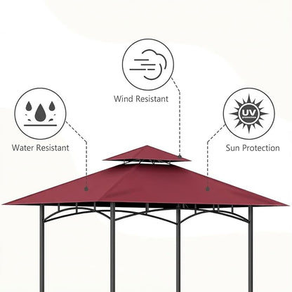 Grill Gazebo Canopy Replacement, 5 x 8 Ft, UV Resistant, Water Resistant - Image 3