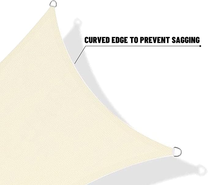 SUNNY GUARD 13' x 20' Rectangle Shade Sail 95% UV Block Outdoor Canopy | Sun - Image 7