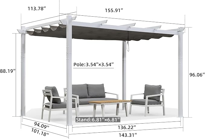 PURPLE LEAF Outdoor Pergola 10' x 13' - Image 6