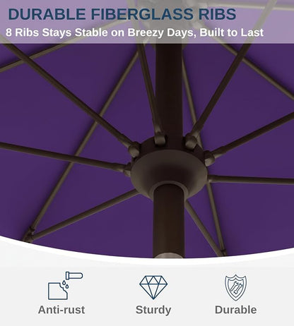 9FT Auto-Tilt Patio Umbrella|Outdoor Market Table Umbrella - Image 4
