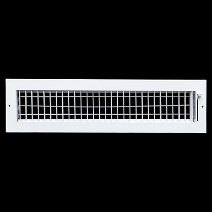 [6 Pack] Fits 20x4 Duct Opening Steel Adjustable Air Supply Grille by Handua | Register Vent Cover Grill for Sidewall and Ceiling | White | Out. Dim.: 21.75" X 5.75"