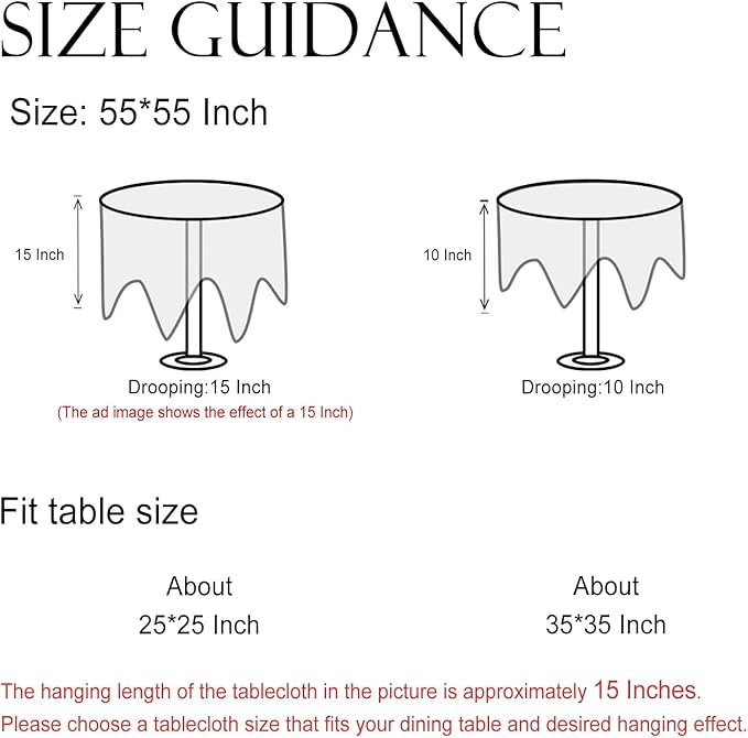 ISAENNE Designer Vintage Linen Floral Small Round Tablecloth,Fall Colorful Modern Table Cloth,Anti-Wrinkle Decor Tablecloths for Dining Thanksgiving Kitchen Christmas,Diameter 55"-Bertina E