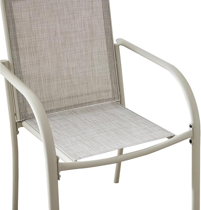 Stackable Patio Chairs Set of 2, Outdoor Dining Chairs - Image 8