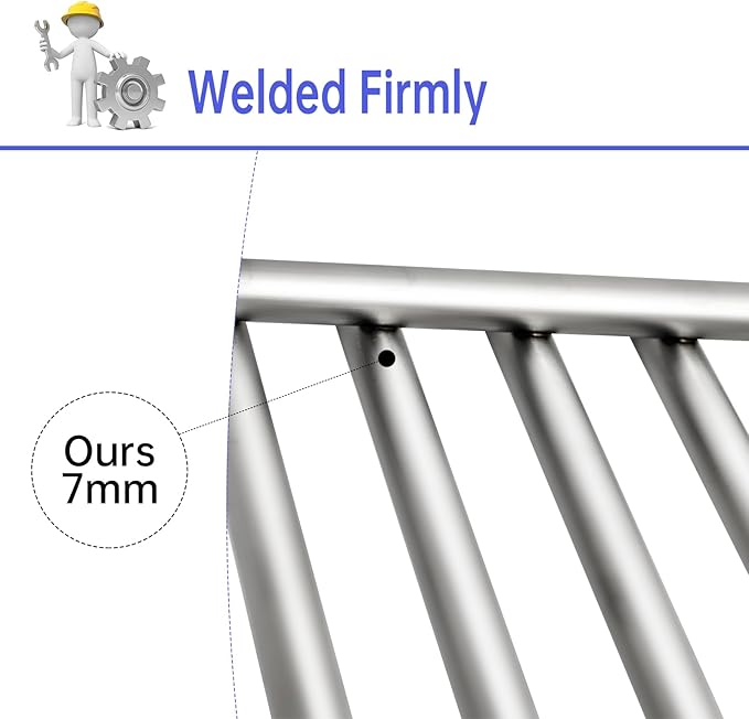 17.4” Grill Grates Replacement for 7536 7525 Weber Spirit Grill E-310, E-320, 300 Series, Weber Genesis Silver B/C, Gold B/C, Platinum B/C, Spirit 700 and 900, Flavorizer Bars Cook Grid Parts