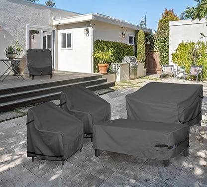 Porch Shield Patio Coffee Table Cover - Waterproof Outdoor Furniture Rectangular Small Table Covers 48 x 26 inch, Black